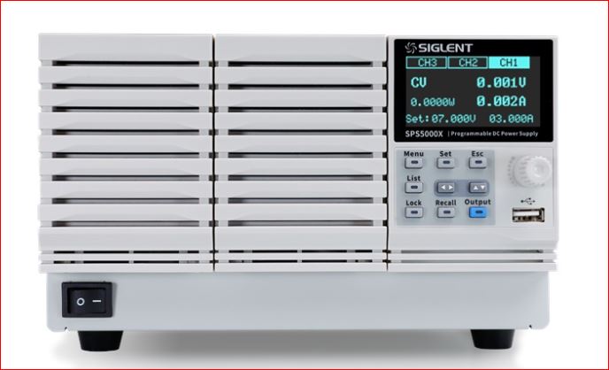 Siglent SPS5165X DC Labornetzgerät / Das SPS5165X ist ein DC Labornetzgerät mit drei Kanälen und hat eine max. Ausgangsleistung von 1080W.